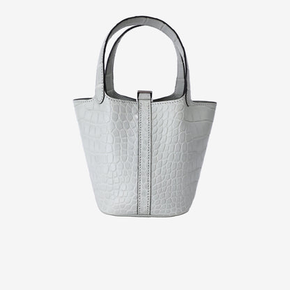 Hermès Micro Picotin Lock 14 in Béton Matte Alligator Mississippiensis Leather with Palladium Hardware