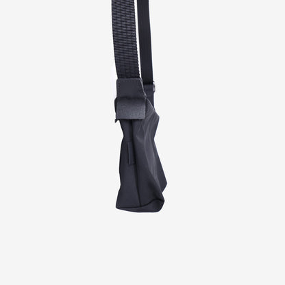 Longchamp Mini Crossbody Bag in Black Canvas with Silver Hardware