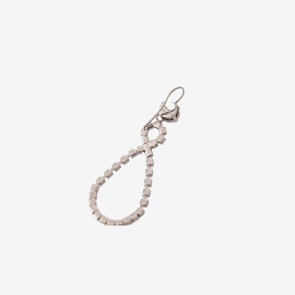 Miu Miu Drop Earrings in Silver-Tone Metal with Crystals