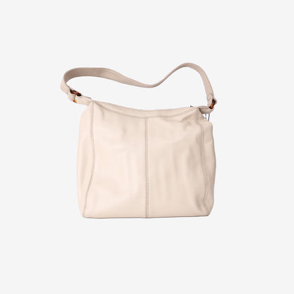 Chanel Leather Tortoiseshell CC Hobo Tote Bag in Beige Calfskin Leather with Gold Hardware