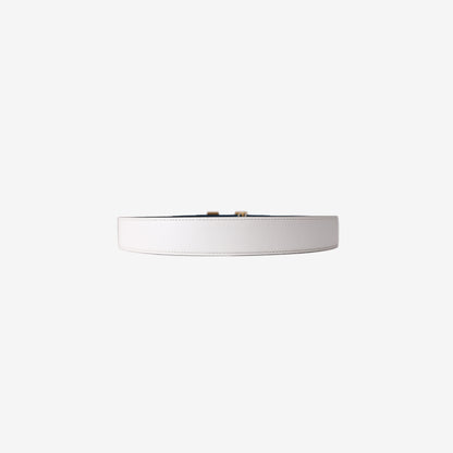 Hermès Reversible H Belt in White/Blue Epsom Leather with Gold-Plated Hardware (100 cm)