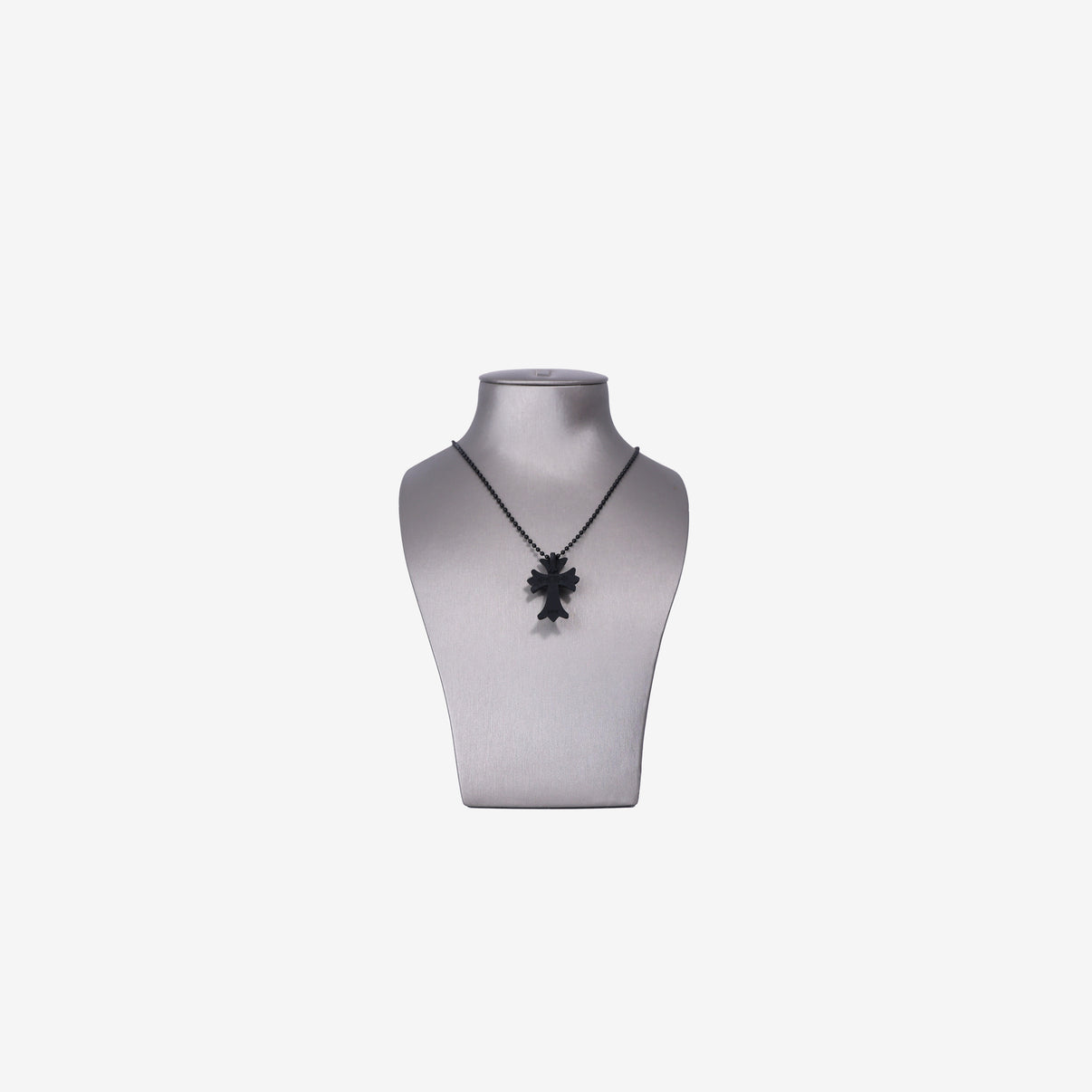 Chrome Hearts Cross Pendant Necklace in Black Silicone back view