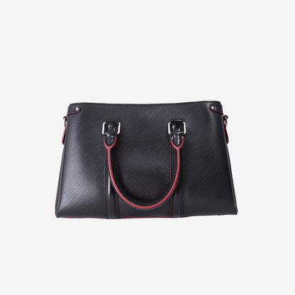 Louis Vuitton Soufflot BB Bag in Black Epi Leather with Silver Hardware