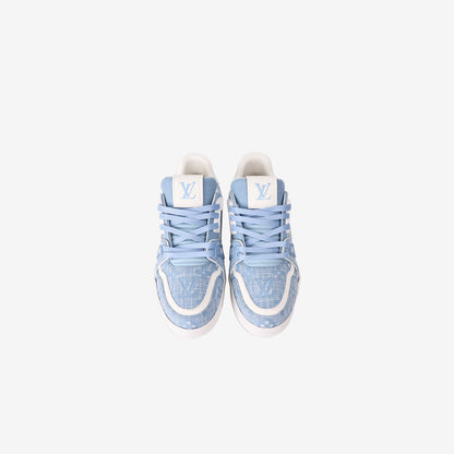 Louis Vuitton Blue Canvas Sneakers (Size 38.5) (Contact to Enquire)