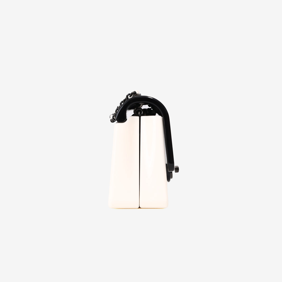 Chanel Plexiglass Coco Bag in Black and White Acrylic with Black Hardware