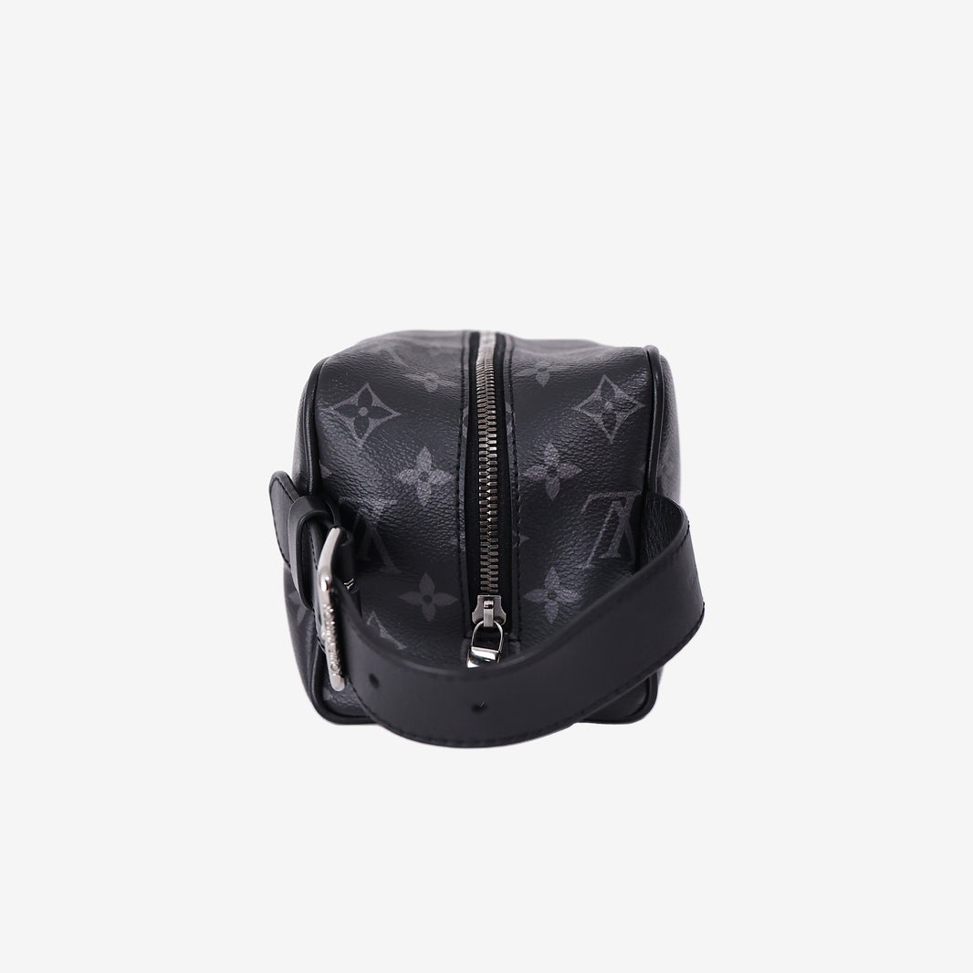 Louis Vuitton Locker Dopp Kit in Black Monogram Eclipse Canvas with Ruthenium Hardware