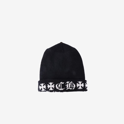 Chrome Hearts Stadium Big Daddy Beanie in Black Cashmere
