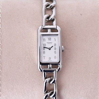 Hermès Nantucket Watch in Silver Stainless Steel detail view