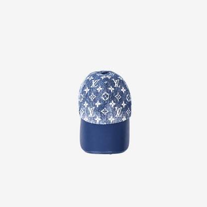 Louis Vuitton Monogram Jacquard Denim Cap in Blue Denim (Size M)