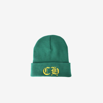 Chrome Hearts CH Logo-Embroidered Beanie in Green