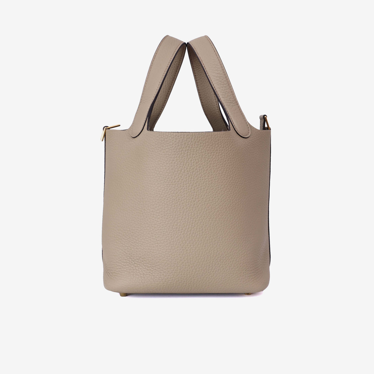 Hermès Picotin 18 in Beige Marfa Clemence Leather with Gold Hardware side view
