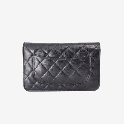 Chanel Classic Wallet on Chain in Black Caviar Leather with Gold Hardware
