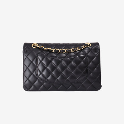 Chanel Classic Flap Bag Medium in Black Lambskin with Gold Hardware