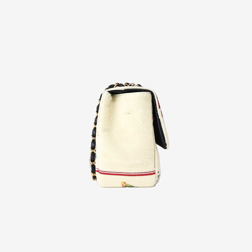 Chanel Métiers d'Art 2026 Large Flap Bag in Multicolour Red Sequins with Gold-Tone Metal (Contact to Enquire)