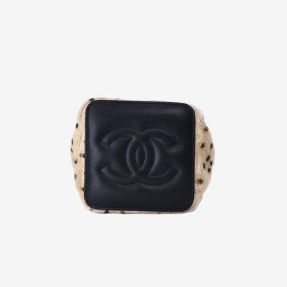 Chanel Pony Hair Cheetah Printed CC Chain Bucket Bag in Beige Pony Hair with Gold Hardware (Contact to Enquire)