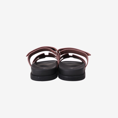 Hermès Chypre Sandals in Rose Antique Suede (Size 37.5)