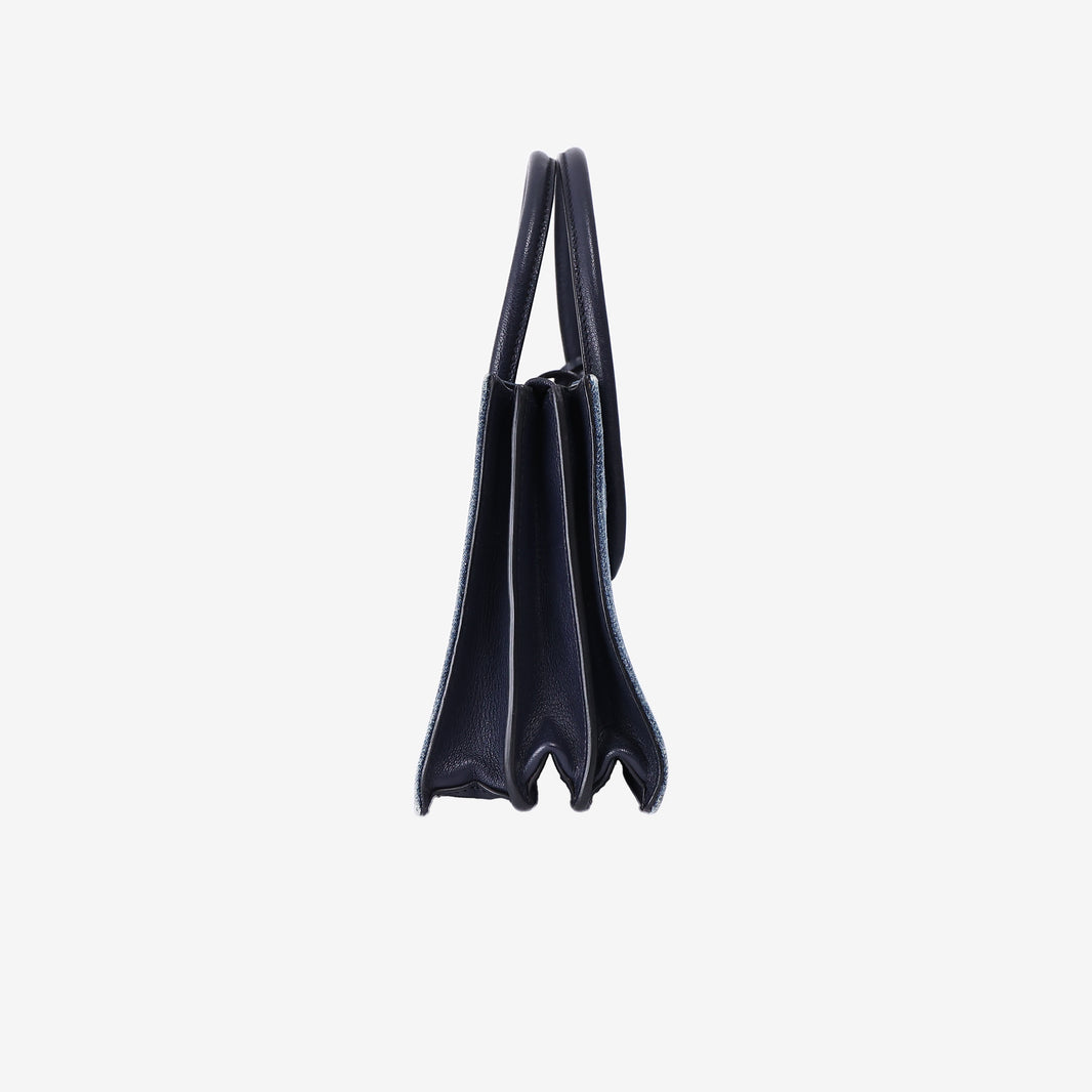 Miu Miu Crossbody Bag in Blue Denim Leather with Gold Hardware
