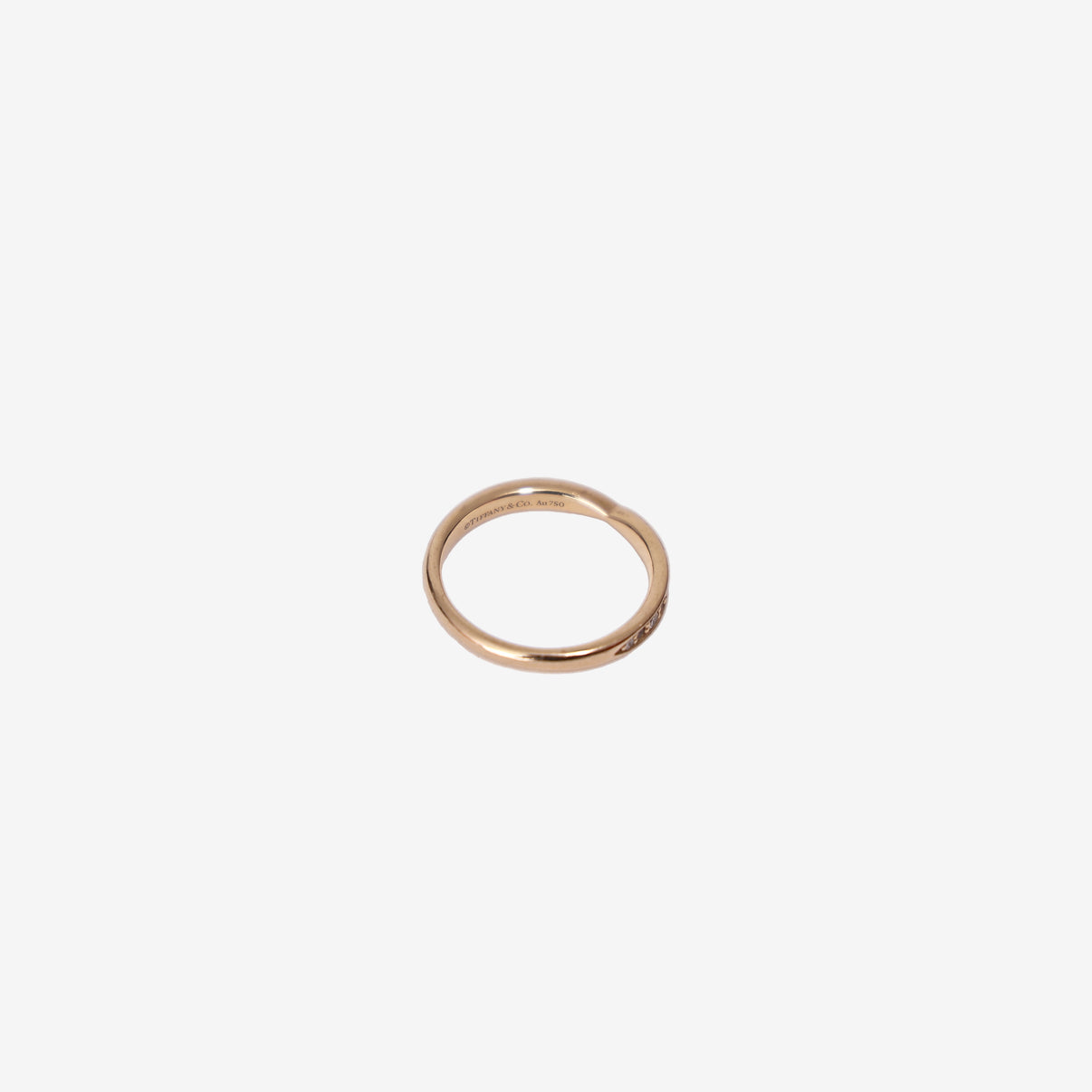 Tiffany & Co. Harmony Diamond Band Ring in 18k Rose Gold with Diamonds detail view