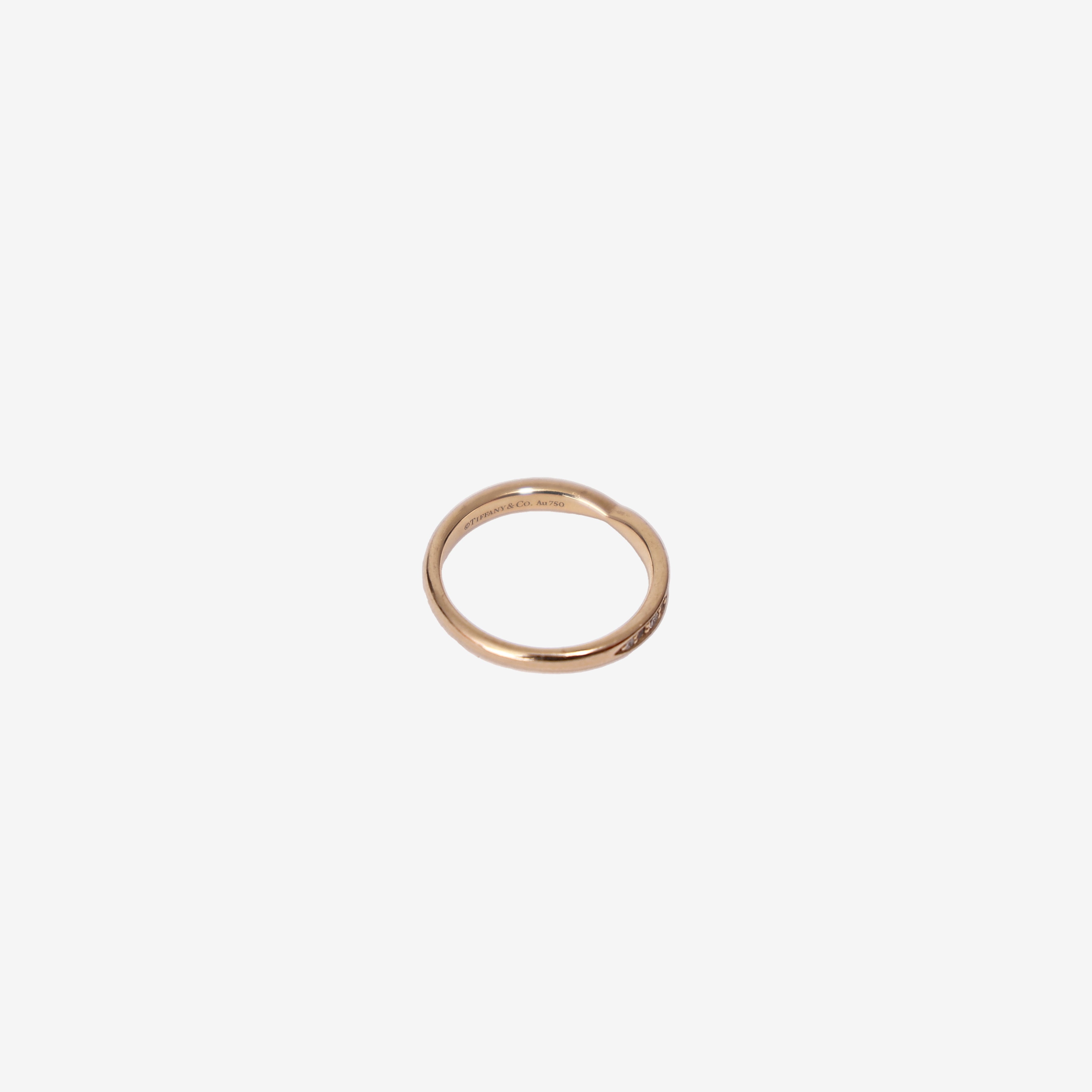 Tiffany & Co. Harmony Diamond Band Ring in 18k Rose Gold with Diamonds detail view