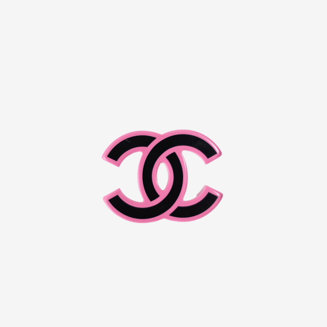Chanel Brooch in Pink/Black Resin