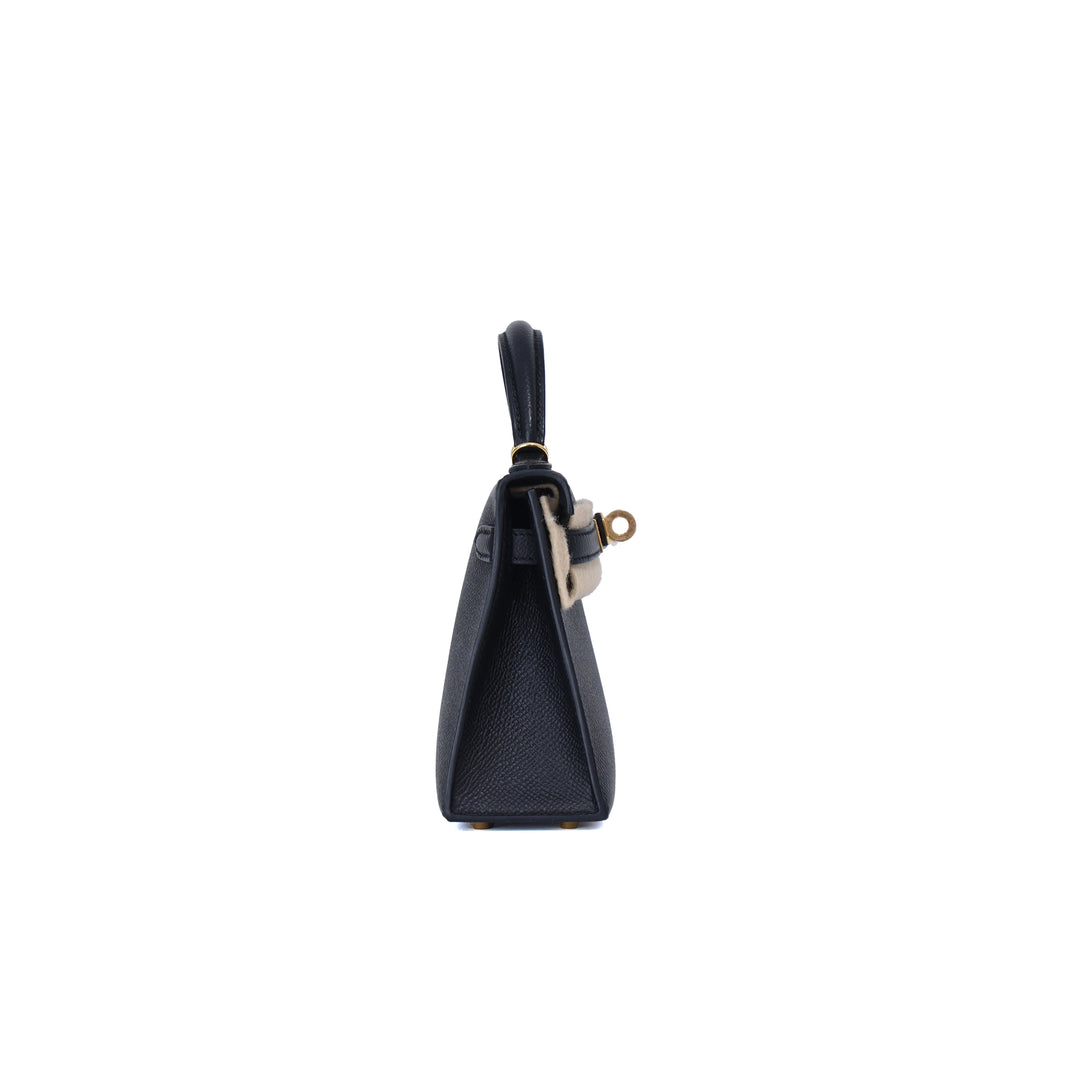 Hermès Mini Kelly 20 in Noir Epsom Leather with Gold Hardware (Contact to Enquire)