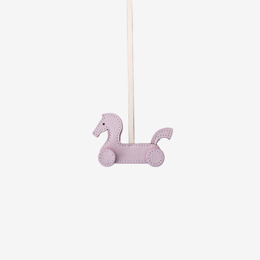 Hermès De Sac Cabriolo Bag Charm in Pink Epsom Leather