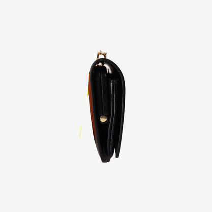 Chanel 26K Clutch Bag in Black Shiny Lambskin Leather with Gold-Tone Metal