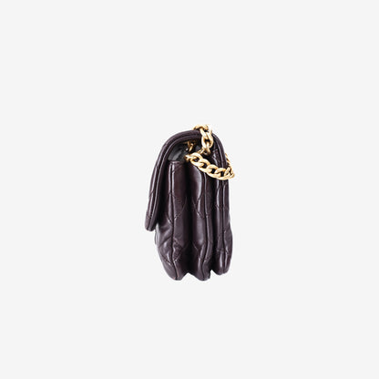Chanel Classic Flap Bag in Brown Lambskin Leather with Gold Hardware