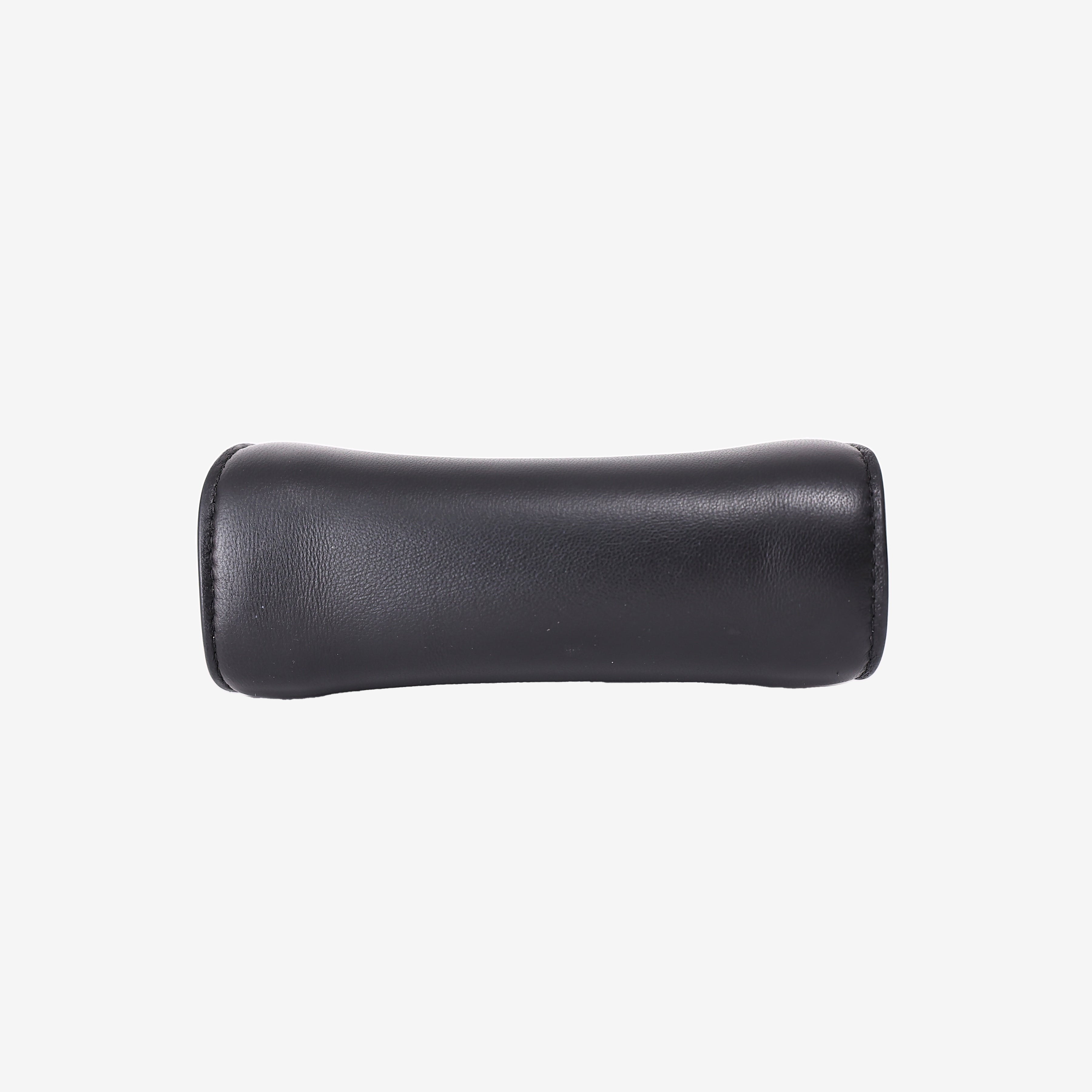 Fendi Peekaboo Mini Handbag in Black Leather with Gold Hardware bottom view