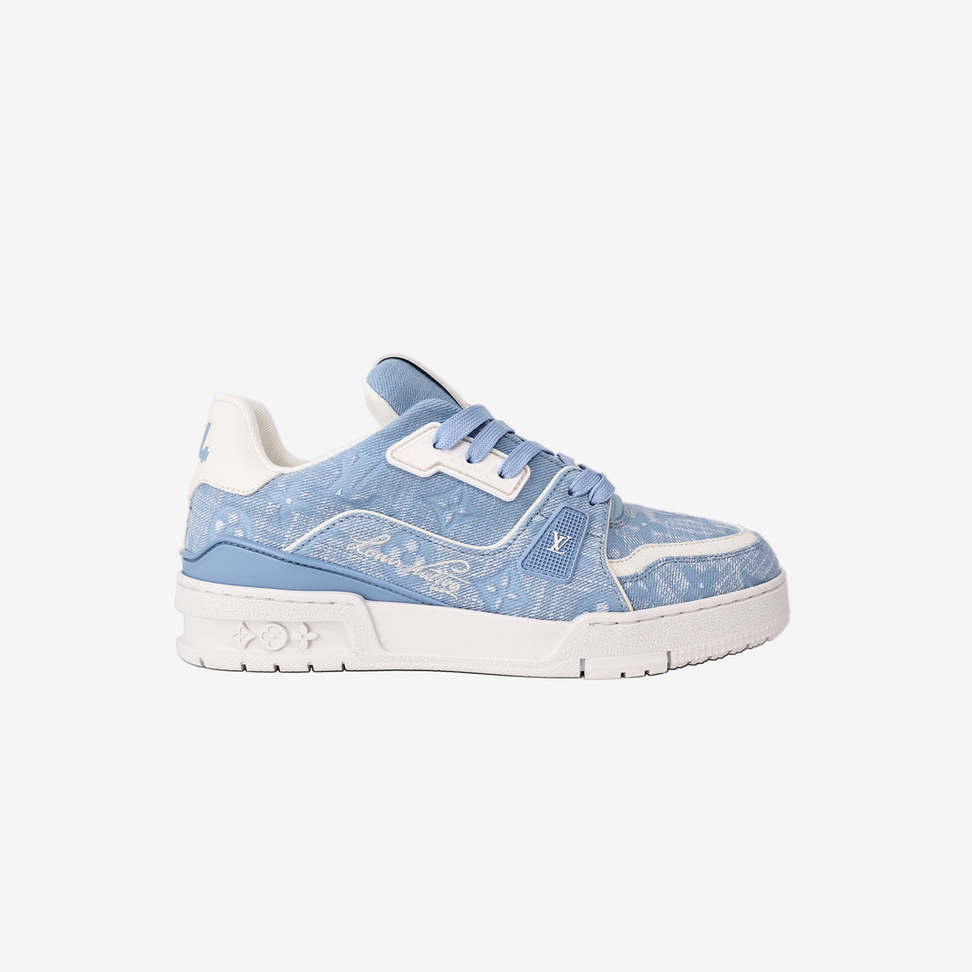 Louis Vuitton Blue Canvas Sneakers (Size 38.5) (Contact to Enquire)