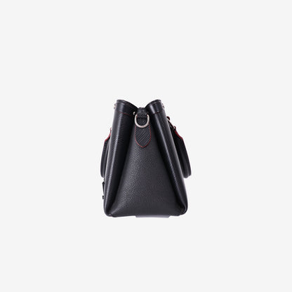 Louis Vuitton Soufflot BB Bag in Black Epi Leather with Silver Hardware
