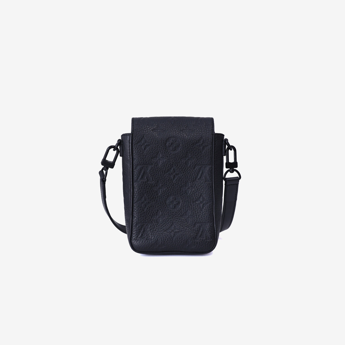 Louis Vuitton S-Lock Vertical Wearable Wallet Bag in Black Monogram Empreinte Coated Canvas with Cowhide Leather Trim back view