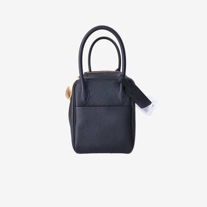 Hermès Lindy 26 in Black Clemence Leather with Gold-Plated Hardware