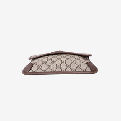 Gucci Neo Vintage Flap Belt Bag in Brown GG Coated Canvas