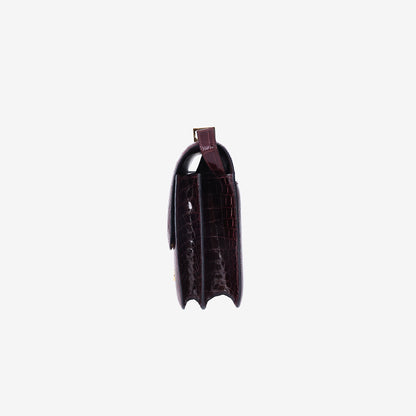 Hermès Constance 23 in Rouge H Shiny Crocodile Leather with Gold Hardware