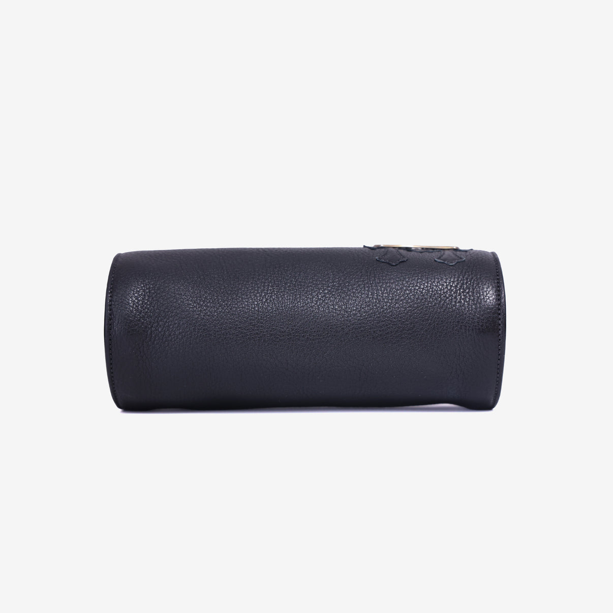 Chrome Hearts Grinds Cemetery Cross Tube Bag in Black Calfskin In Silver Hardware bottom view