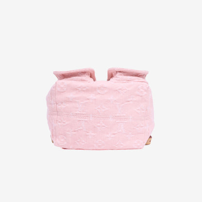 Louis Vuitton Venice Backpack in Washed Pink Denim bottom view
