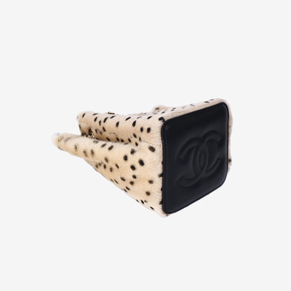 Chanel Pony Hair Cheetah Printed CC Chain Bucket Bag in Beige Pony Hair with Gold Hardware (Contact to Enquire)
