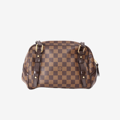 Louis Vuitton Rivington PM Handbag in Damier Ebene Canvas with Gold Hardware