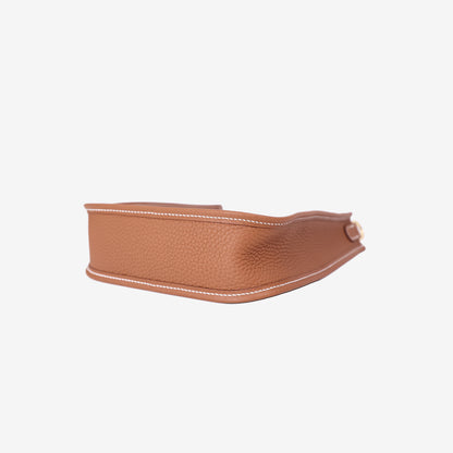 Hermès Evelyne 16 in Gold Clemence Leather with Gold Hardware bottom side view