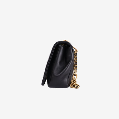 Chanel On and On Chain Flap Bag in Black Quilted Lambskin with Gold Hardware (Contact to Enquiry)
