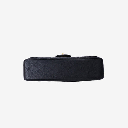 Chanel Medium Classic Double Flap Bag in Black Lambskin Leather with Gold Hardware