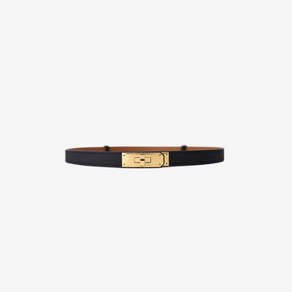 Hermès Kelly Jean 18 Belt in Noir Epsom Leather with Gold Hardware
