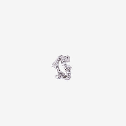 Dior Bois de Rose Double Hoop Ear Cuff in 18K White Gold with Diamonds