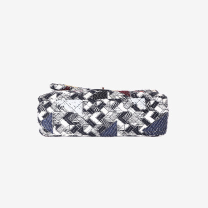 Chanel 2016 Airlines Tweed Strass XXL Flap Bag in Multicoloured Tweed with Silver Hardware