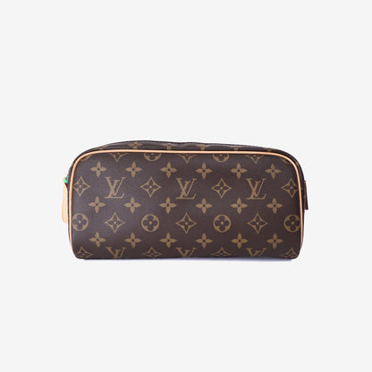 Louis Vuitton Toilet Dopp Kit Pouch in Brown Monogram Coated Canvas/Cowhide Leather