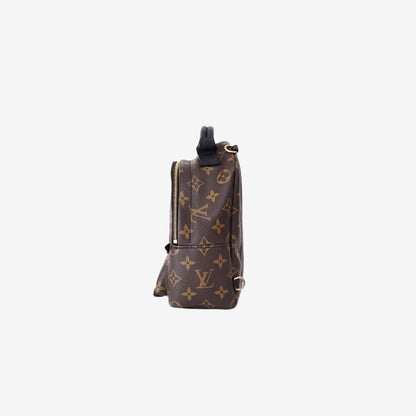 Louis Vuitton Palm Springs Mini Backpack in Brown Monogram Canvas with Gold Hardware