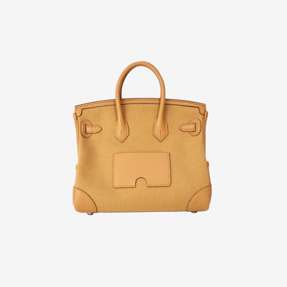 Hermès Birkin Cargo 25 in Desert/Sesame Toile Goéland and Veau Swift with Palladium Hardware