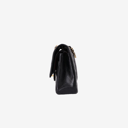 Chanel Medium Classic Flap Bag in Black Caviar Leather with Gold Hardware