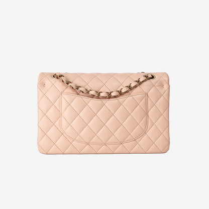 Chanel Medium Classic Double Flap Bag in Light Beige Caviar with Gold Hardware